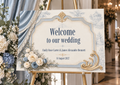Sapphire Pearl Wedding Welcome Sign