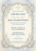 Sapphire Pearl Wedding Invitation