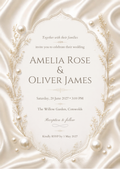 Silk and Pearl Wedding Invitation