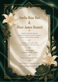 Emerald Royal Wedding Invitation