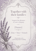 Lavender Lace Wedding Invitation