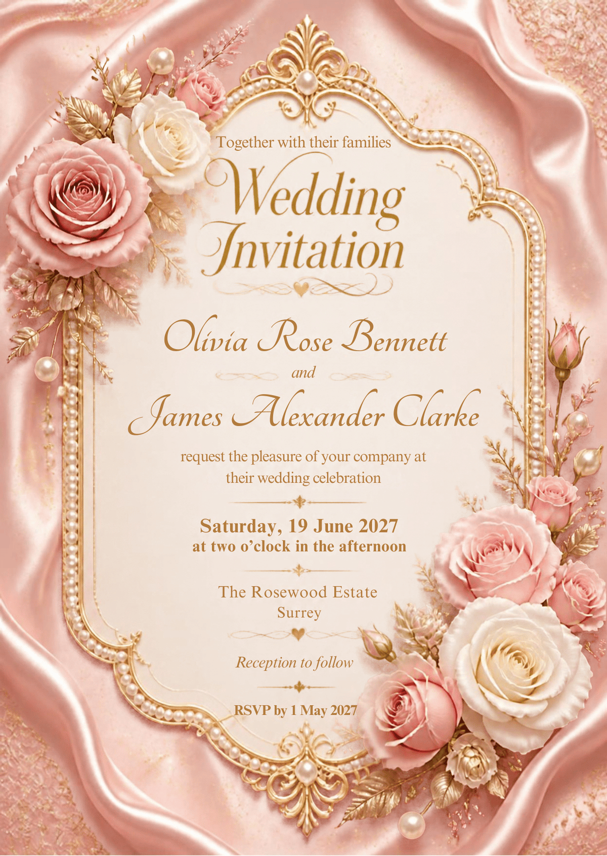 The Royal Rose Wedding Invitation