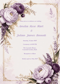 Royal Peony Wedding Invitation