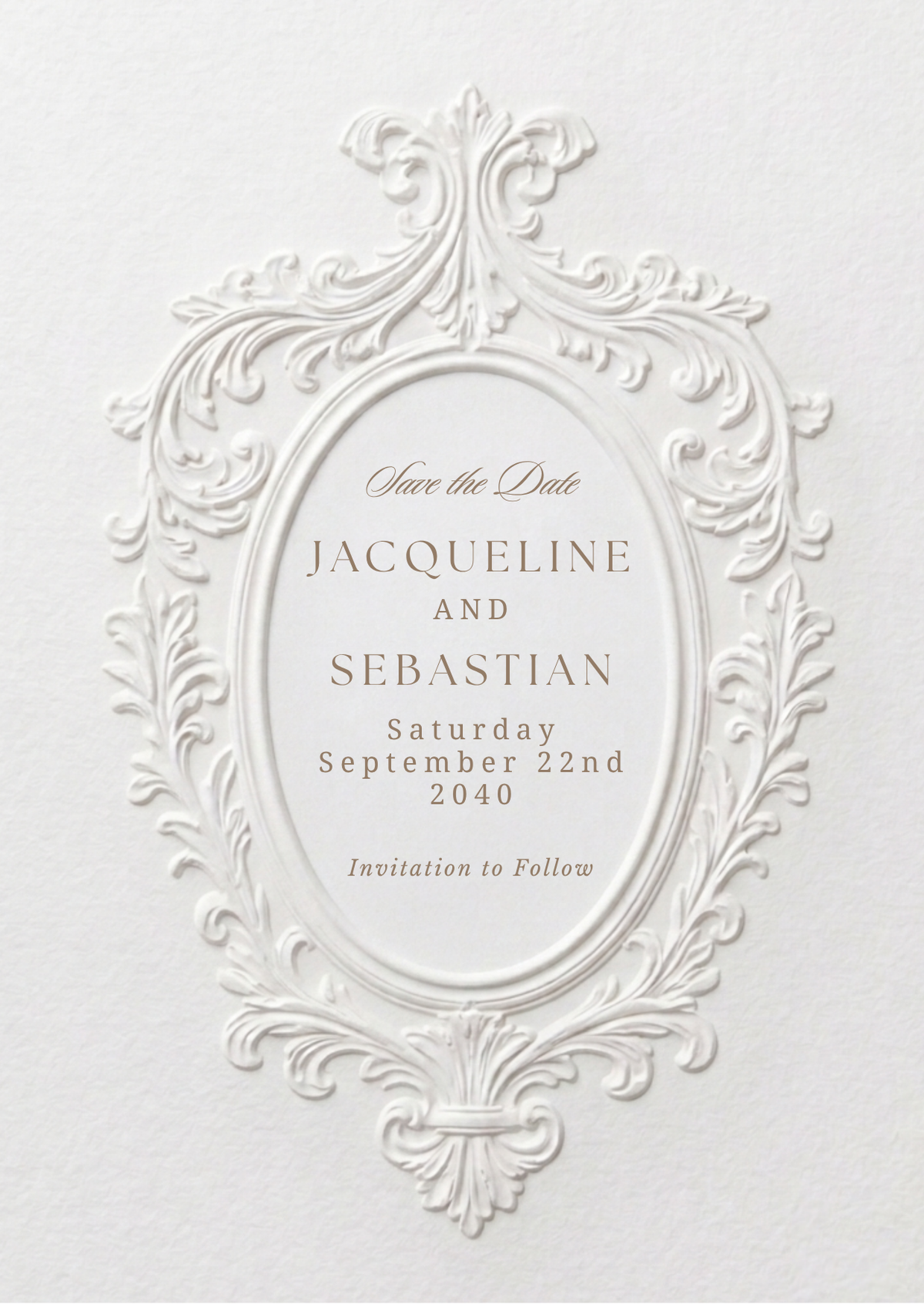 White Elegant Wedding Invitation